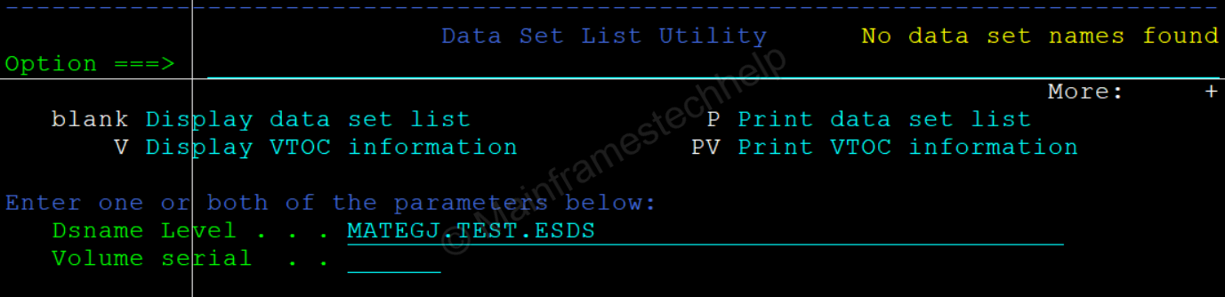 DELETE ESDS Output