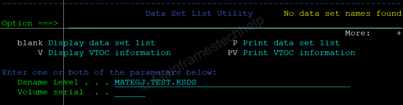 DELETE KSDS Output