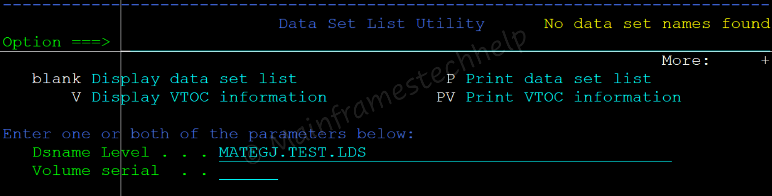 DELETE LDS Output