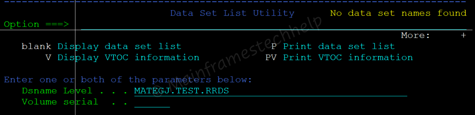 DELETE RRDS Output