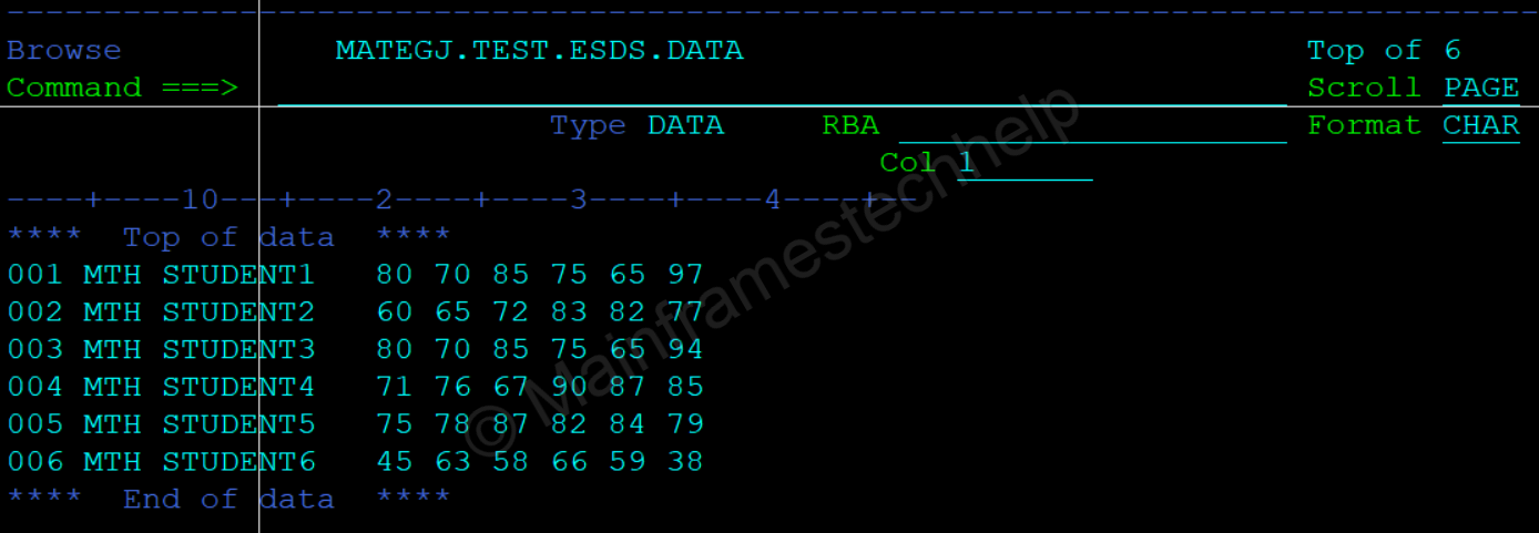 loading ESDS Output