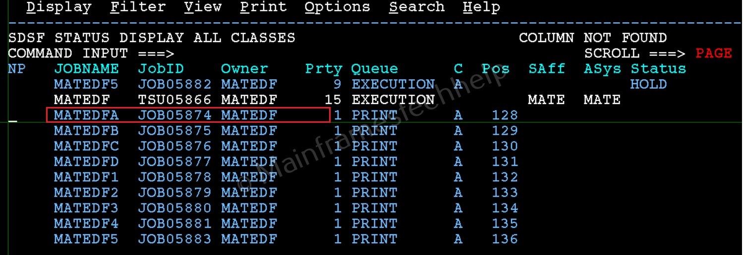 Accessing JOB Output