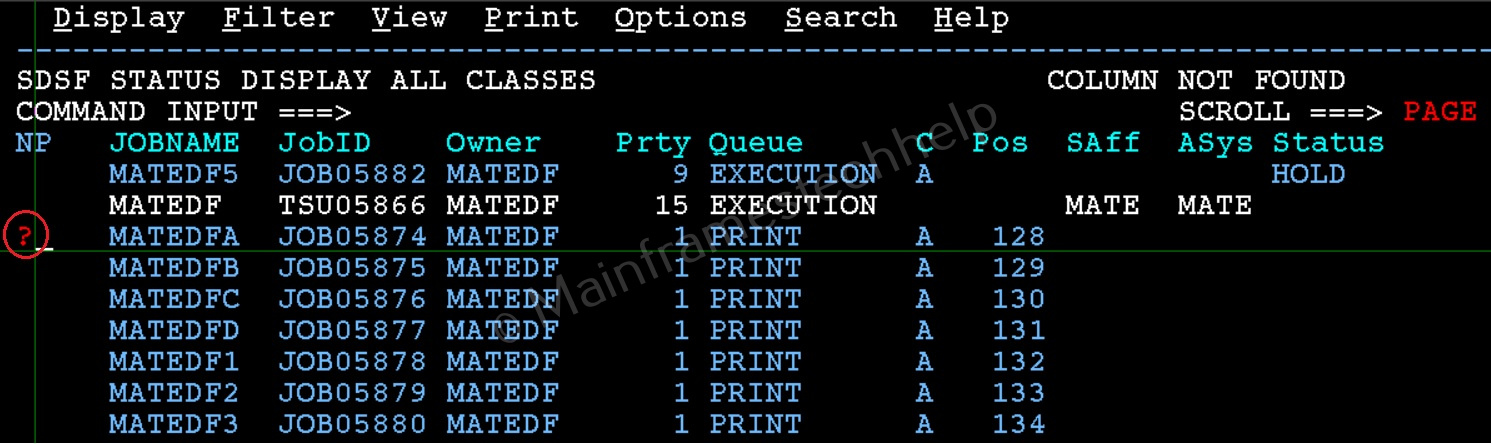 Accessing JOB Output