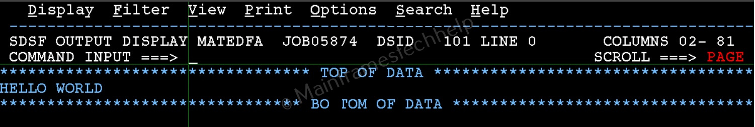 Accessing JOB Output