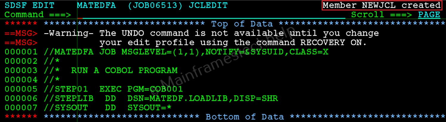 Edit & Save JCL from SDSF