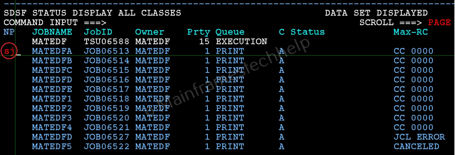 Submit job from SDSF