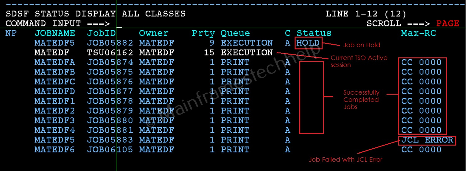 View JOB Status