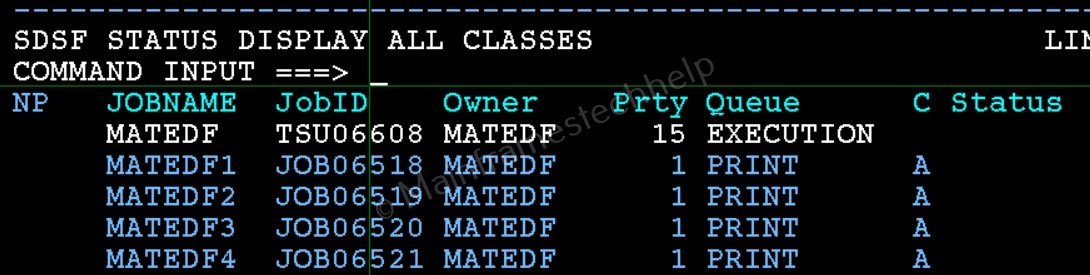 Writing Job details to PS File