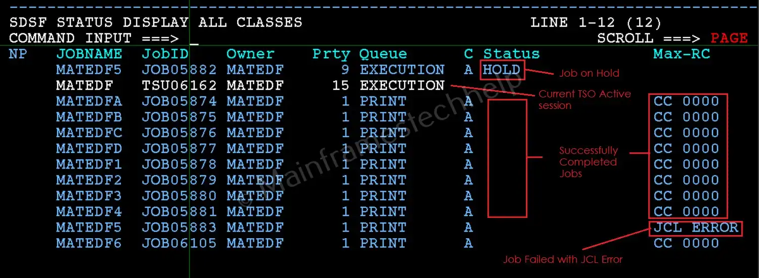 View JOB Status