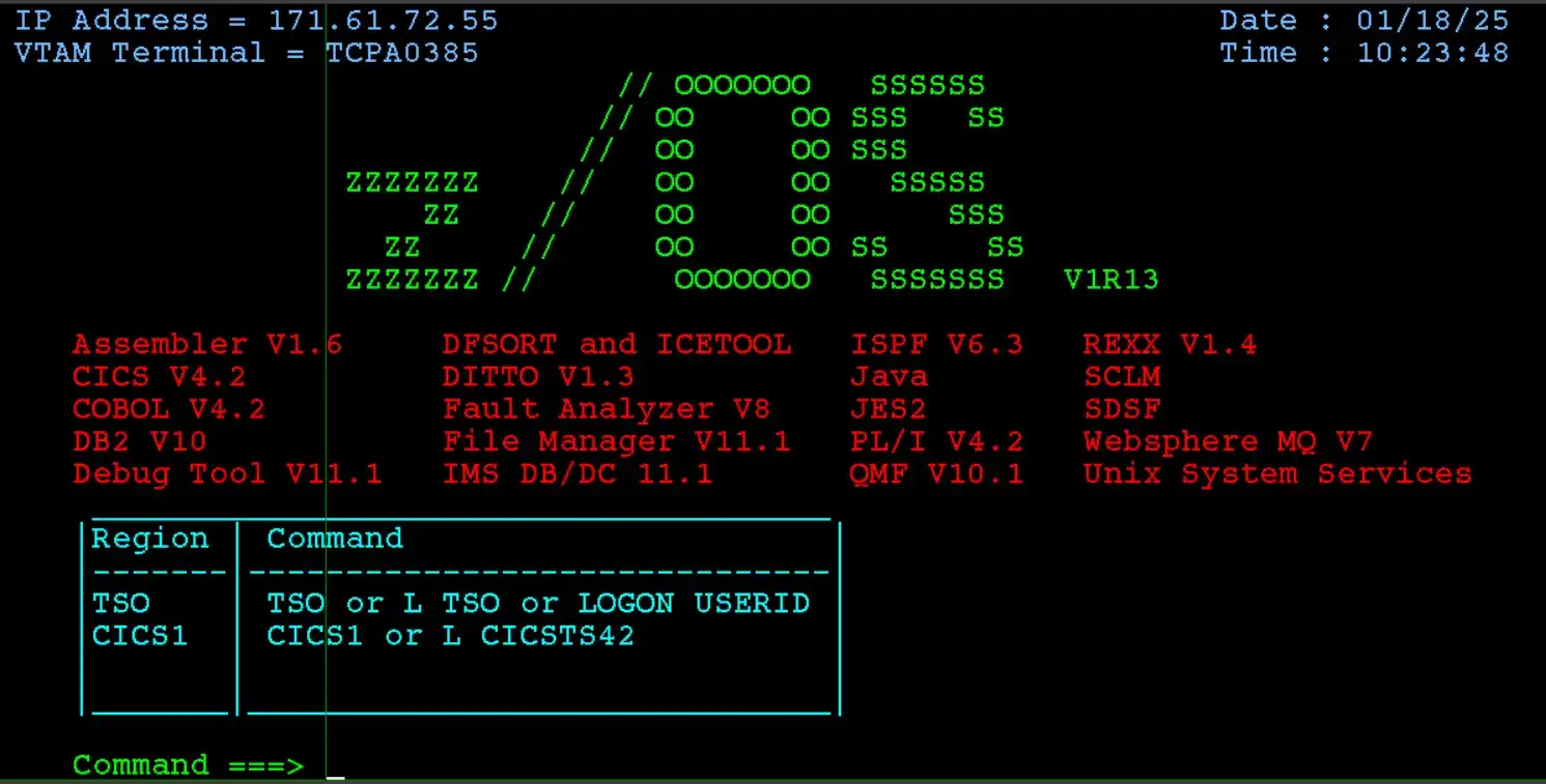 Login to CICS Region