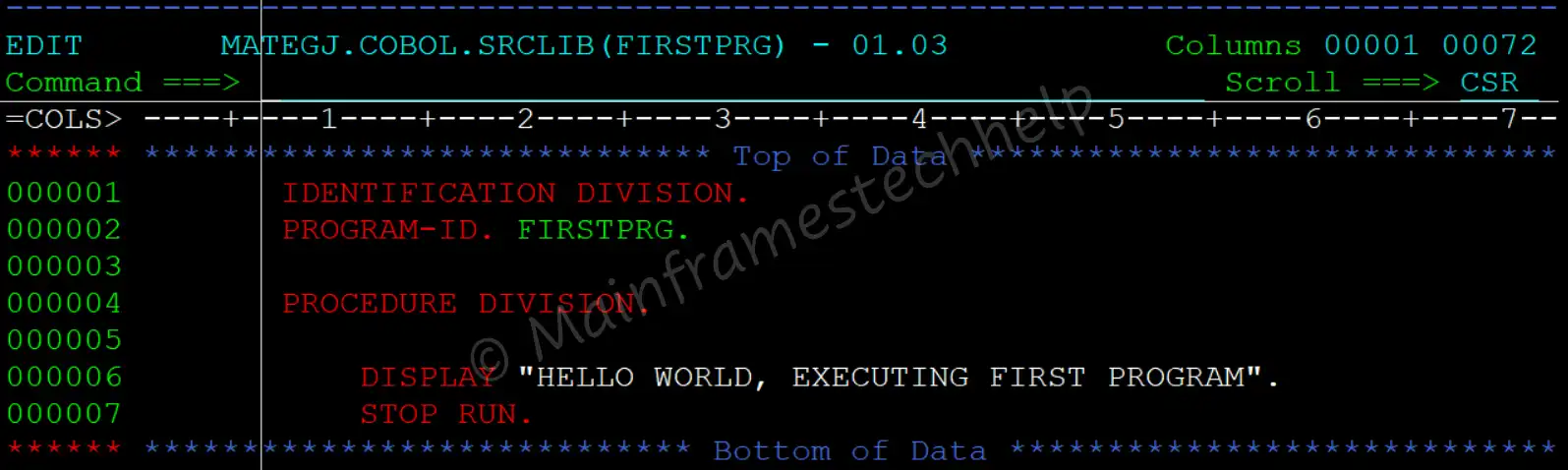 Hello World Program