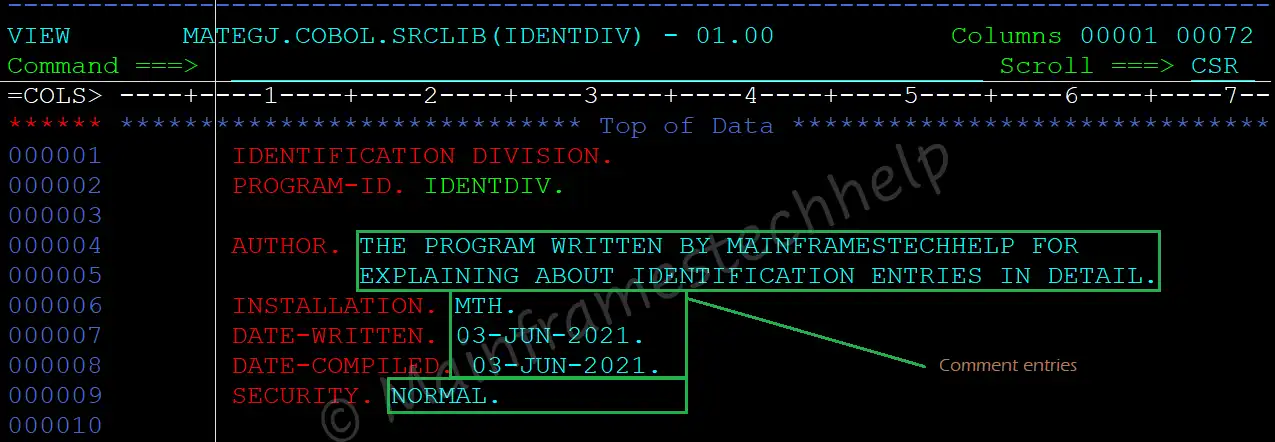 ID Program Code