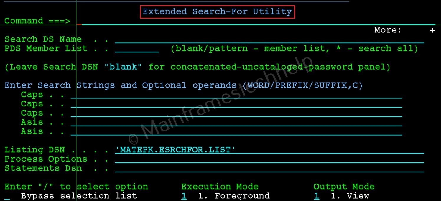 Extended Search-For Panel